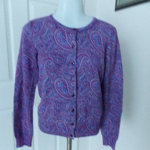 LLBean supima cotton cardigan sweater size XS